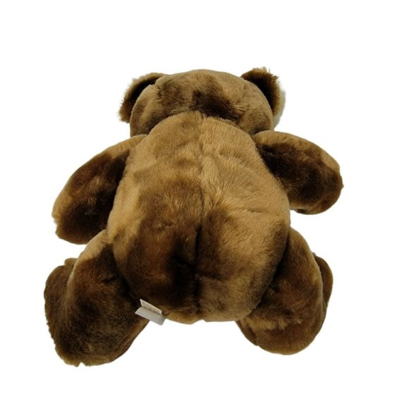 Teddy Bear Stuffed Plush Animal 10" Sitting Dark Brown Soft Dan Dee - Picture 2 of 3